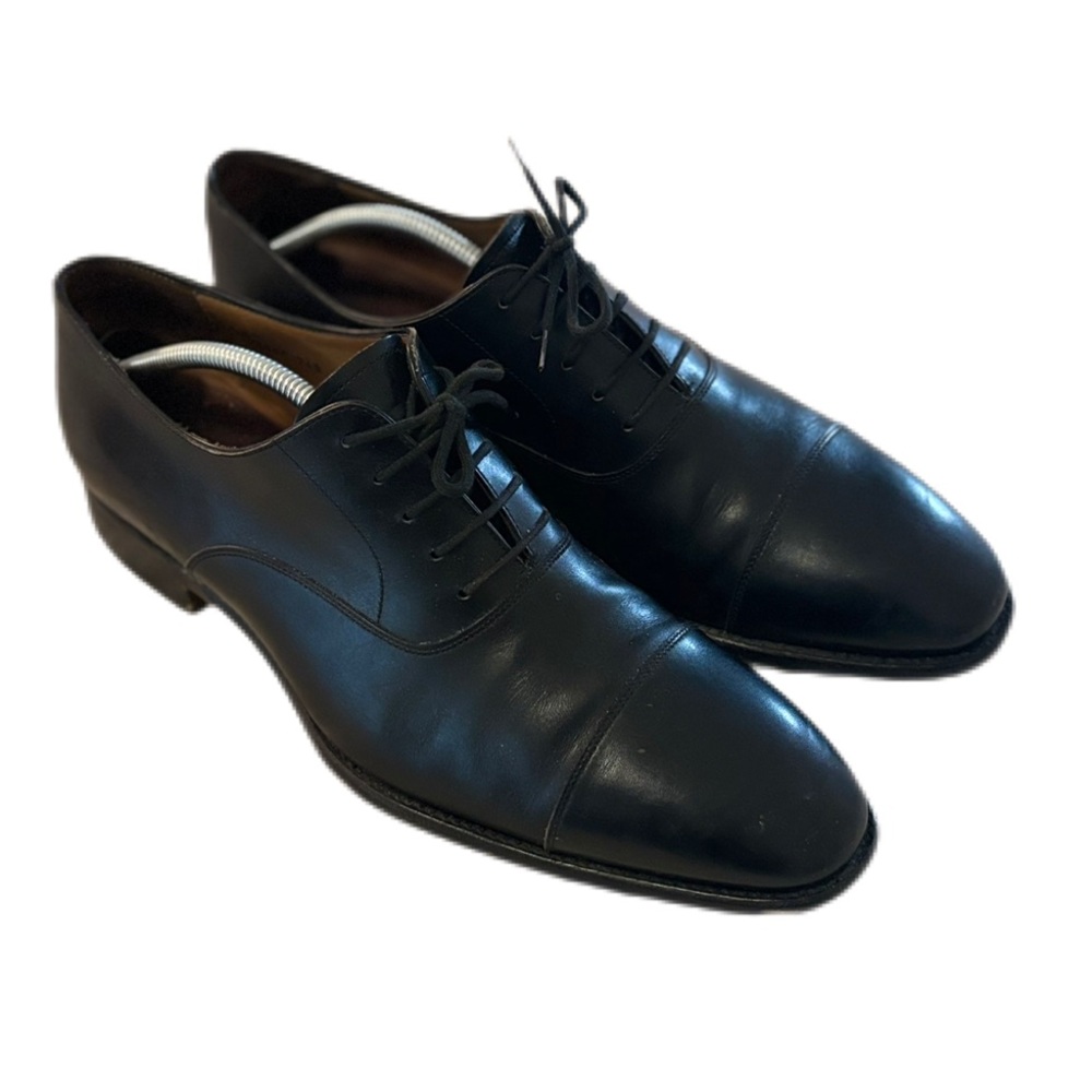 TOMMY HILFIGER Dress Shoe (12, Black, Leather)